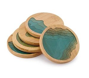 <b>Top</b> round antique wood and <b>resin</b> coaster wholesale manufacturer antique design handmade <b>resin</b> inlay wood coaster supplier - Product Image 1