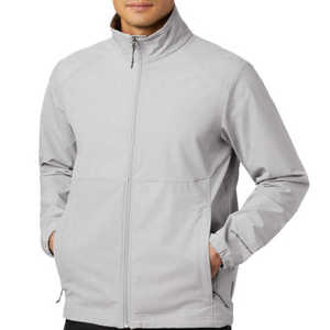 Veste d'hiver softshell grise légère et écologique de haute qualité pour hommes, personnalisable, taille plus XL, bas actif imperméable - Product Image 4