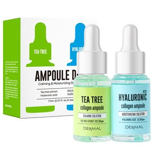 Dermique coréen — Ampoule de sérum d'acide à thé, 17ml x 2/boîte, pour apaiser et hydratant, pour la peau sensible - Product Image 1
