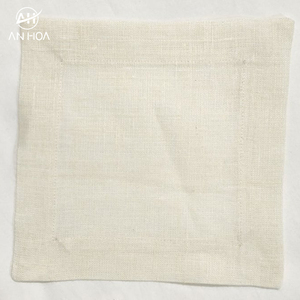 Servilletas de cóctel de lino 100% de color sólido, 6 "* 6", servilleta de cóctel de color ostra - Product Image 1