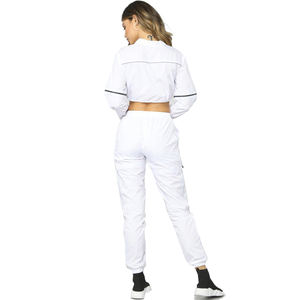 <b>White</b> Color Women <b>Crop</b> <b>Top</b> Hoodies Fleece Made Casual Wear Cropped Hoodies for Adults - Product Image 3