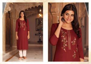 Havy ชุดกระโปรงผ้าเรยอนปักสวยงามสำหรับผู้หญิง,ชุดเดรสสำเร็จรูปทำจากผ้าเคอร์ติสดีไซน์แบบเรียบง่ายพิมพ์ลาย - Product Image 5