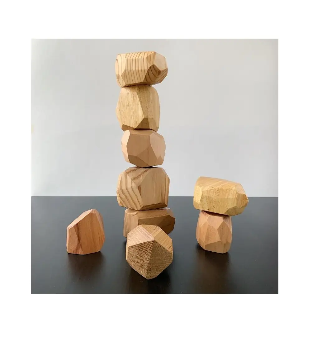 Đồ Chơi Giáo Dục Trẻ Em Bằng Gỗ Khối Xây Dựng Thiết Lập Đá Xếp Chồng BlocksMontessori Giáo Dục Khối Xây Dựng Bằng Gỗ Cân Bằng Ngăn Xếp