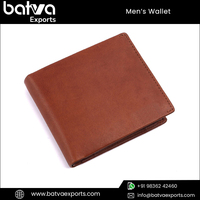 Dompet Pendek Kulit Asli Pria Mewah Vintage Berkualitas Premium dengan Logo yang Dapat Disesuaikan, Lapisan Katun, dan Fitur RFID Blocking.