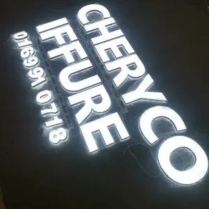 Wholesales channel letters factory direct price making advertising sign led brand sign both sides lit 3d letter sign