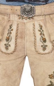 Genuine Brown Cow Hide Lederhosen Belt con hebilla de cobre para 2017 - Product Image 3