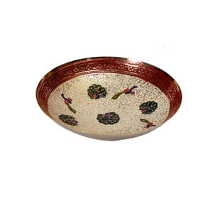 Bols à fruits décoratifs blancs et verts faits à la main de style japonais de vente directe d'usine d'OEM - Product Image 1