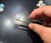 Opale d'Éthiopie naturelle non traitée, qualité supérieure, taille cabochon, 5,60 carats, pierre précieuse en vrac, certifiée IGI, jeu de couleurs multi-feu, Sadiya