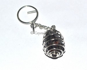 Order Online for Black Agate Tumbled Cage Keychain | Black Agate Tumbled Cage Keychain Supplier - Product Image 1