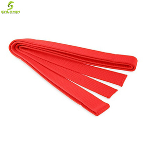 เข็มขัดคาราเต้ที่กำหนดเองขายส่งวัสดุฝ้ายเข็มขัดคาราเต้ต้นแบบสีแดงสีดำ - Product Image 4