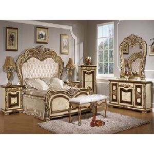 European Style Traditional Elegant Teak Wood Luxury Bedroom Furniture Set with Durable Design - Product Image 1