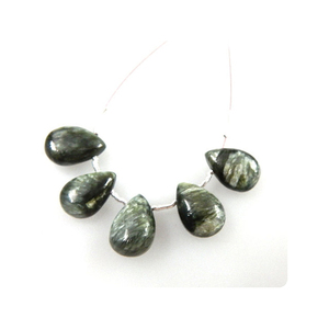 Calidad Premium 8x12MM Seraphinite Briolette Tear Drop Beads Loose 4mm Amethyst Custom Jewelry Making Awesome Stone Beads - Product Image 3