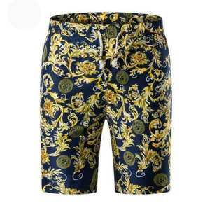 ชุดเซ็ตผู้ชาย ฤดูใบไม้ผลิ/ฤดูร้อน ไซส์ใหญ่ สองชิ้น ผ้าฝ้ายระบายอากาศ พิมพ์ลายสไตล์พังก์ เสื้อโปโลและกางเกงขาสั้น - Product Image 4