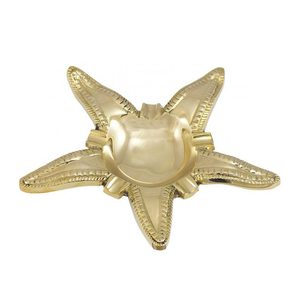 Cenicero de bolsillo con forma de estrella de mar de latón de estilo antiguo, accesorio para fumar de Metal para uso doméstico - Product Image 1