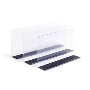 Adjustable magnetic plastic grocery shelf divider clear acrylic shelf dividers acrylic shelf divider