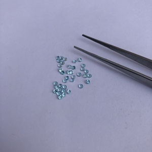 Piedra de apatita azul Natural de 2mm, cabujón de piedras preciosas sueltas de corte redondo facetado, el mejor precio de fábrica al por mayor en línea India Alibaba 2025 - Product Image 2