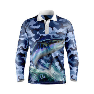 Polo de pêche à manches longues personnalisé par sublimation pour hommes, protection UV, respirant, séchage rapide, vêtements de performance, jersey COCOON - Product Image 6