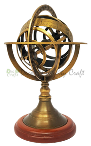 ของสะสมทองเหลืองโบราณโบราณแบบพรีเมี่ยมของสะสมบนโต๊ะแขนทรงกลมทำจากทองเหลืองตกแต่งบ้าน - Product Image 4