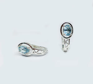 Sterling <b>Silver</b> 925 Custom made Supplier Wholesaler Handmade Unisex Woman Low MOQ Cheap Unique Elegant Natural Gemstone <b>Earring</b> - Product Image 3