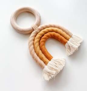 Mordedor de ratán arcoíris degradado bohemio tradicional para bebés para uso escolar en el comedor del dormitorio del Hotel al aire libre - Product Image 4