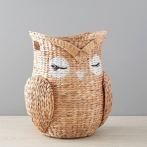 <b>Woven</b> Water Hyacinth <b>Laundry</b> <b>Basket</b> With Handles for Home Storage <b>Basket</b> Home Storage & Organization Wholesale - Product Image 5