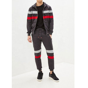 บล็อกสีระเหิดที่แตกต่างกันหลายชุดวอร์มซิปซิปซิปขึ้นชุดติดตามราคาขายส่งชุดติดตาม - Product Image 1