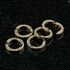 14K oro amarillo pavé diamante indio étnico Finding - Product Image 6