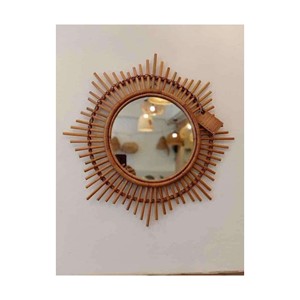 Miroir en rotin japonais fait à la main, commerce de gros prix - Product Image 2
