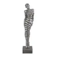 Skulptur Weibliche Figur Handgemachte Messing Aluminium Stein Basis Häuser Hotels Dekoration Bar Luxus Design Figuren Skulptur