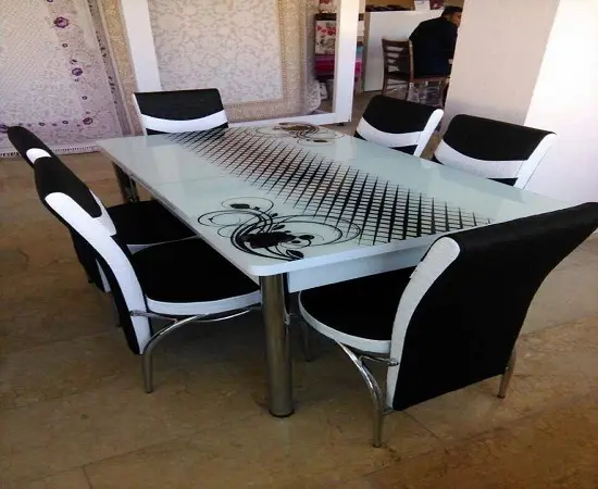 Ibiza tasarım yemek uzatılabilir masa 6 sandalye ile Set en iyi fiyat yemek odası mobilyaları