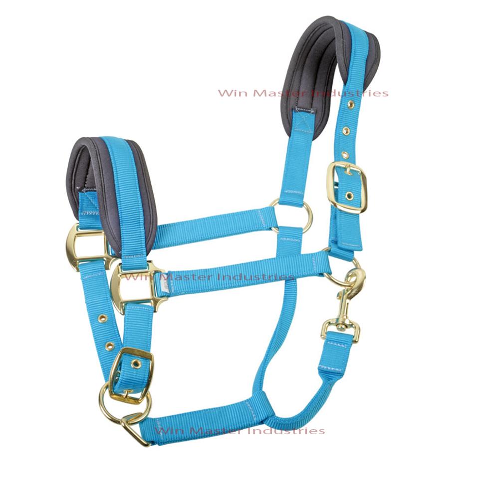 Horse Halter 1 дюймовый нейлоновый двойной и тройной Простроченный (1 слой толщиной 2,4 мм) дышащий чехол на голову и носу