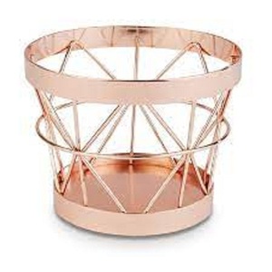 Panier à fruits décoratif incurvé à la main de qualité standard avec finition argentée - Product Image 4