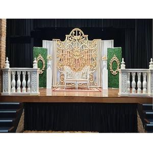 Decoración de Escenario de Boda Elegante y Moderna, Decoración de Escenario de FRP Exclusiva para Bodas, Escenario de Recepción de Boda Moderno y Contemporáneo - Product Image 1