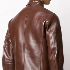 Men's Leather Jacket for Biker <b>Distressed</b> Genuine Lambskin <b>Top</b> Quality Material - Product Image 6