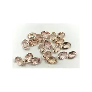 最优质的珍贵桃子摩根石椭圆形刻面100% 真正的宝石散装供应商来自印度