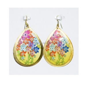 Flower Painted Metal Earrings for trending accessories Jewelry Earrings Vvs Diamond Chain Gift <b>Box</b> Dropshipping Fashion Jewelry - Product Image 1