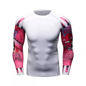 Camiseta de secado rápido para hombre, ropa deportiva Rashguard para gimnasio, camiseta de compresión para correr, Camiseta deportiva, protector contra sarpullido - Product Image 2