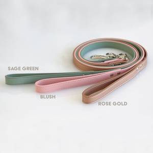 Dog Leash, Leather Leash, Dog Lovers, Dog Leash, Pet Wedding <b>Accessory</b>, Custom Leash, Brown, Ivory, Pink, Black, White, <b>Navy</b>, Co - Product Image 1