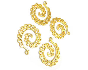 Breloques en spirale pierres précieuses naturelles bijoux faits à la main en argent sterling et laiton métal avec breloques plaquées or pierre de naissance pendentifs Boho - Product Image 4