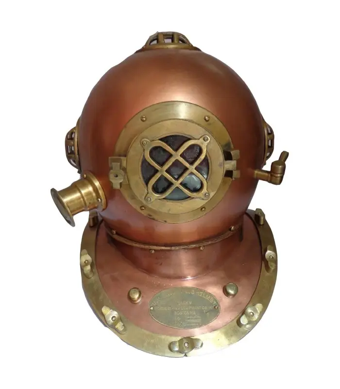 Vintage Brass Copper Navy Diving Helmet