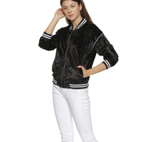 Veste en velours noir pour femme, style décontracté et sportif, hiver, unie, réversible, séchage rapide, respirante, matelassée, doublure en coton tissé