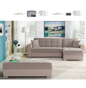 Sang Trọng Hiện Đại Kéo-out U Hình Ngủ <span class=keywords><strong>Sofa</strong></span> Giường Tốt Nhất Có Thể Gập Lại Góc Cắt Với Lưu Trữ Cho Phòng Khách Hot-Giá Bán - Product Image 4