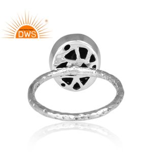 Anillo de piedras preciosas de cristal, joyería de plata Tribal, diseño antiguo, joyería oxidada de plata 925 - Product Image 4