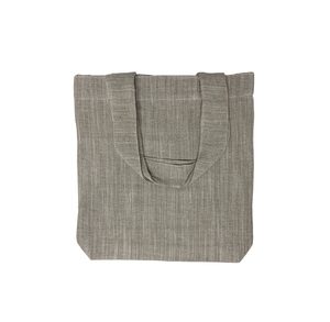 Bolso de mano de lino natural 100% con logotipo personalizado, bolso de compras biodegradable reutilizable ecológico, hecho a mano NP al por mayor - Product Image 2