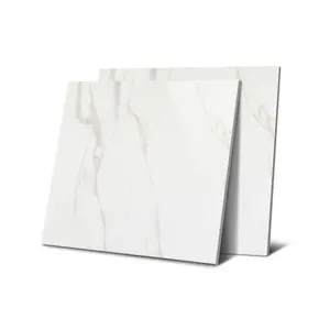 Carrara white marble look like living room decorative glazed porcelain floor tile 800x800 mm