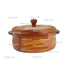 Boîte de chapati en bois de qualité de luxe Boîte de chapati de forme ronde au design admirable pour la maison, l'hôtel et le restaurant - Product Image 6