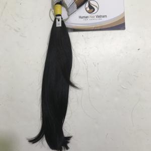 Cheveux humains vierges décolorés, couleur noire 1B, à bout épais, fabrication bon marché, paquets de cheveux du Vietnam - Product Image 2