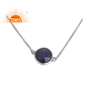 Collier pendentif en argent Sterling pour femmes, pierres précieuses, zanite naturelles, vente en gros, bijou de styliste, accessoire - Product Image 2