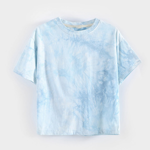 <span class=keywords><strong>T</strong></span>-<span class=keywords><strong>shirt</strong></span> a mezza manica per bambini 100% a girocollo di cotone <span class=keywords><strong>t</strong></span>-<span class=keywords><strong>shirt</strong></span> sublimata alta con Logo personalizzato Tie Dye Pattern - Product Image 1