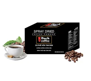 Bach Viet Nam Pure Black 인스턴트 커피- (2gr/sachet x 15 sachets/box)-천연 커피 파우더 풍미